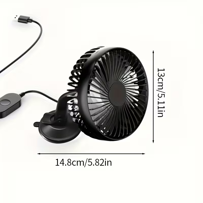 USB , USB , , Suction Cup , Three-Speed Adjustable, Powerful Airflow, Brushless Motor, Quiet Operation, Non-Slip Silicone Base, Suitable for Dashboards, Windshields, and Various Scenarios