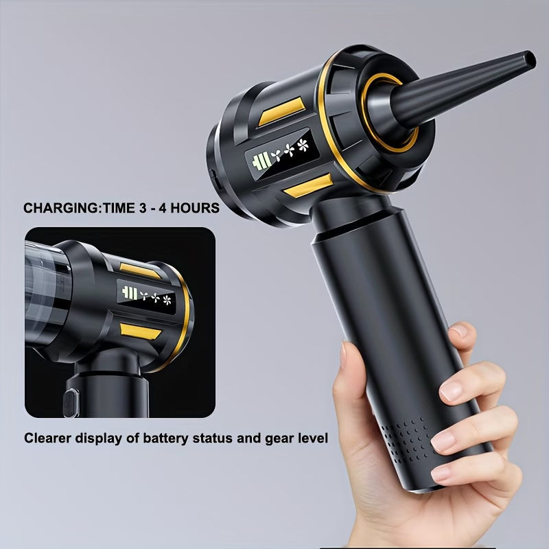 2026 NEW 20000Pa Powerful Handheld Vacuum Cleaner Battery, 4in 1 Lightweight Vacuum Blower & Vacuum Cleaner, LED Display, USB Rechargeable Mini Vacuum Cleaner for Car, Home & Pet Hair Cleaning, Equipped with Cleaning Hoses