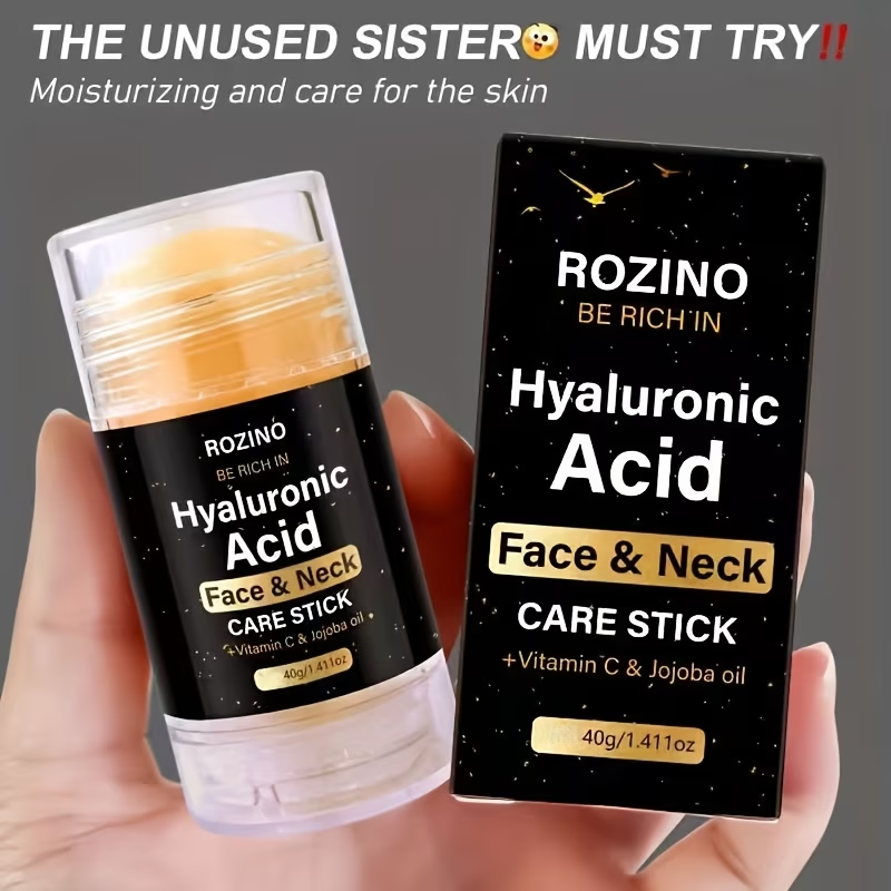 5s Moisturizing, 1.411oz Hyaluronic Acid Facial and Neck Care Stick, Deep Moisturizing, Brighten Skin, 0 Stickiness, Make the Skin Appear Lighter, Create a More Even-looking Light Beige, Convenient, Face, Neck, Hands, Feet, Summer, Men, Women, Gifts