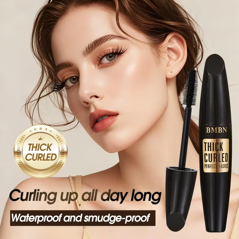 4D Waterproof Mascara for Volume, Provides Long-Lasting Curl And Length to Lashes, Deep Black Color, No Clumps for Striking Eyes