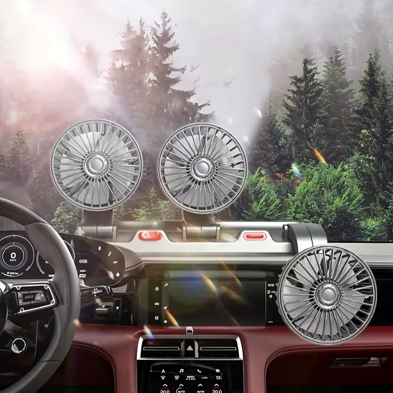 Portable Car Air Conditioning Fan, USB Powered, Desktop Fan, Exhaust Fan, Powerful Airflow, Quiet Mode, Suitable for Home, Outdoor, School, And Office Use. Batteries Not Included.