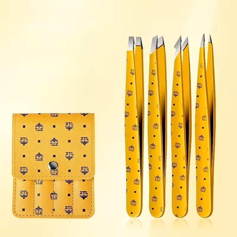 1 Set Professional Precision Tweezers for Hair Removal, Non-Scented, Ideal for Beard and Mustache, High Precision Brow Shaping and Hair Plucking Kit