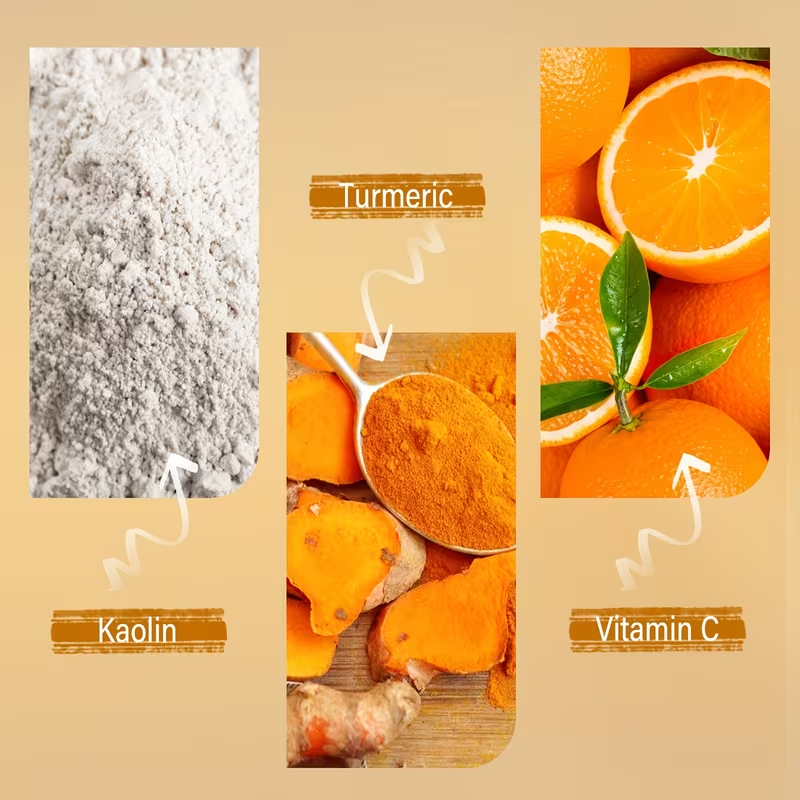 Turmeric Vitamin C Cleaning Facial Mask Turmeric Mud Facial Mask Deep Cleaning Facial Mask Vitamin C Smearing Facial Mask Perfect Gift for Christmas, Halloween, Carnival, Valentine's Day and New Year