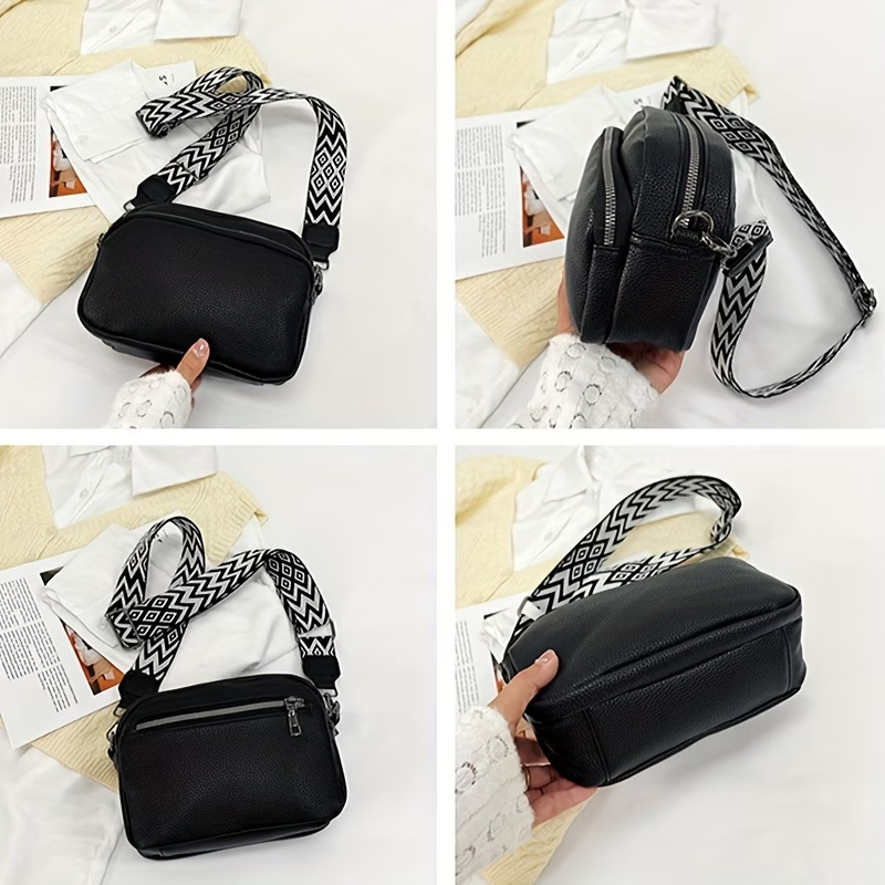 New Women'S Small Square Bag, Versatile Shoulder Bag, Crossbody Bag, PU Messenger Bag, Wallet, Card Holder, Phone Bag, Casual Solid Color Small Bag