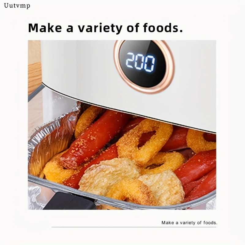 Home-use multi-functional smart air fryer, large capacity 6 liters, visual air fryer, fully automatic electric fryer.
