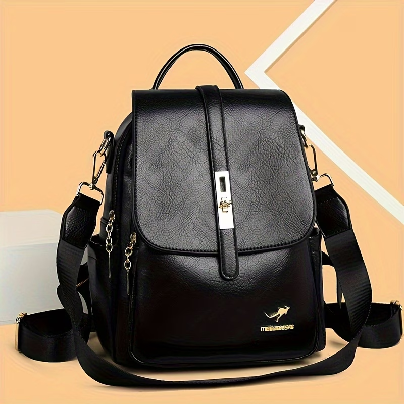 Fashion Easy Women'S Large Capacity Backpack Versatile Soft Trendy Casual Dual-Use Commuter Bag