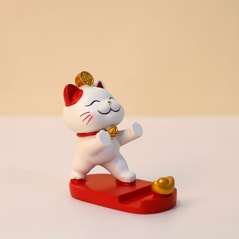 Cute Cartoon Cat Mobile Phone Tablet 1pc Holder Stand Office Desk Ornament Suitable for Mobile Phones and Tablets