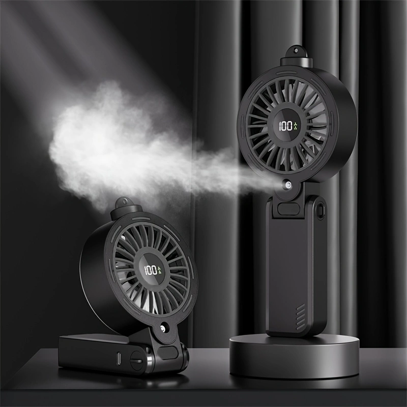 Handheld high-speed misting fan, foldable desktop/neck fan, foldable mini fan, misting fan.