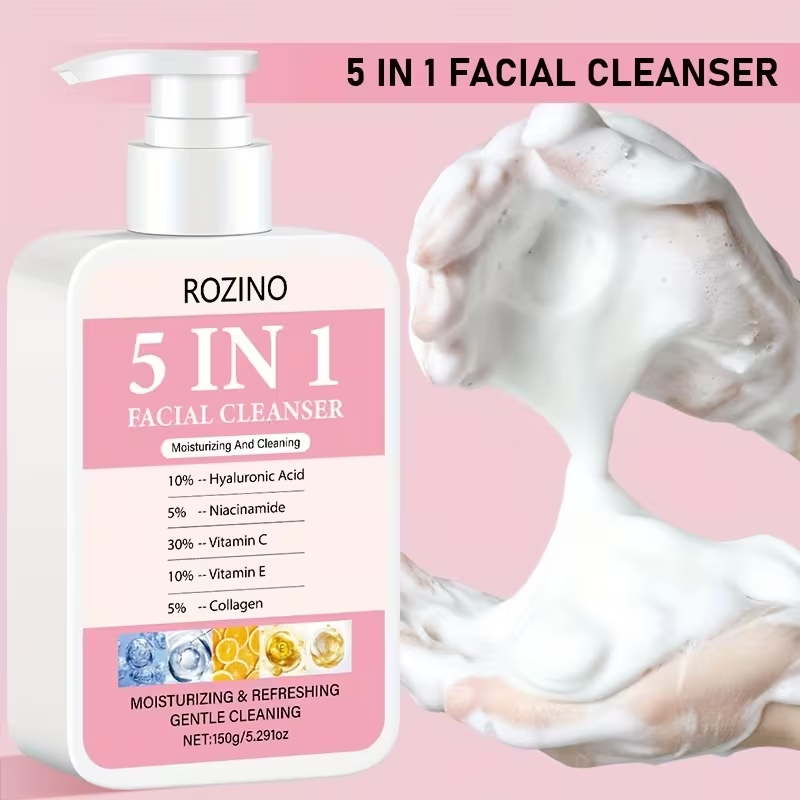 All-In-One Facial Wash, Softly Cleanses, Hydrates, Enhances Skin Brightness, Resulting in a Smoother And More Refined Texture, Ideal for Both Genders