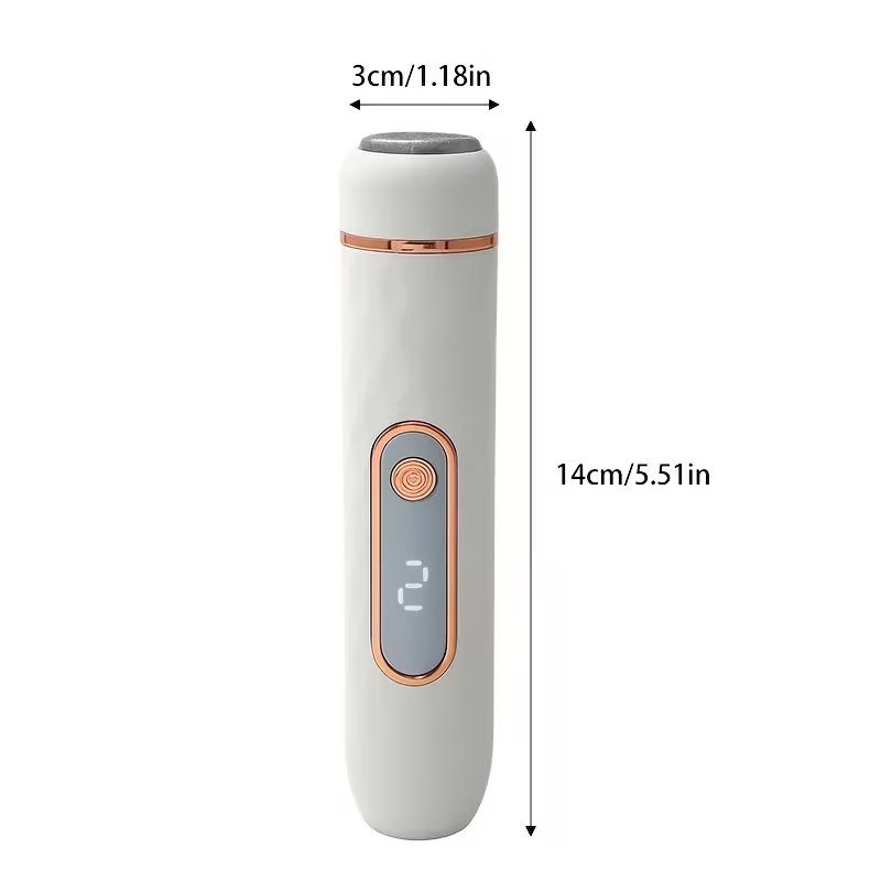 Electric Foot File, Automatic Callus Remover, Portable Electric Pedicure Device with One-Button Control for Hard and Cracked Skin, Rechargeable and Replaceable Heads, Pedicure Kit for Men and Women with Cracked Heels and Dead Skin, Christmas Gift