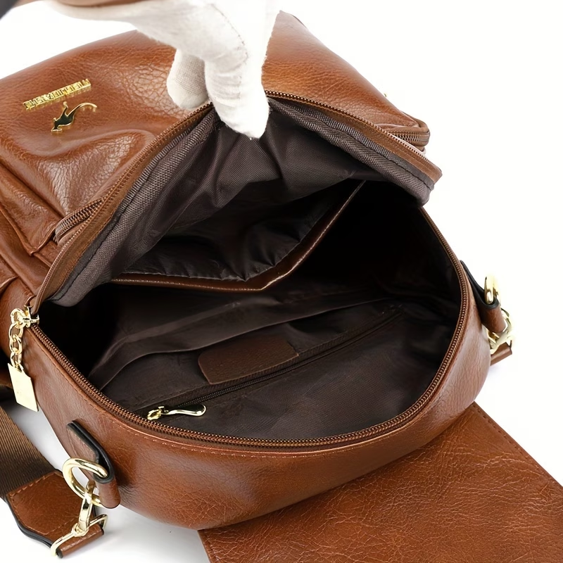 Fashion Easy Women'S Large Capacity Backpack Versatile Soft Trendy Casual Dual-Use Commuter Bag