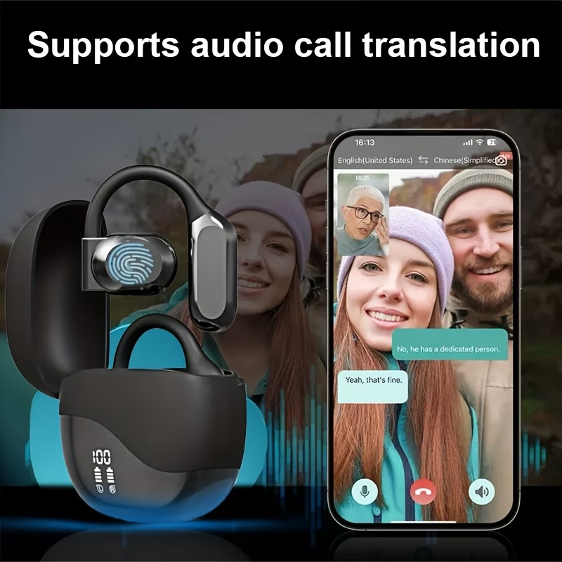 Real-Time Languages Smart AI Translation Earbuds - Translate In Real-Time, Providing Precise Simultaneous Interpretation to Eliminate Language Obstacles for Seamless Business Trips, Social Interactions, Education, Work, And Conferences