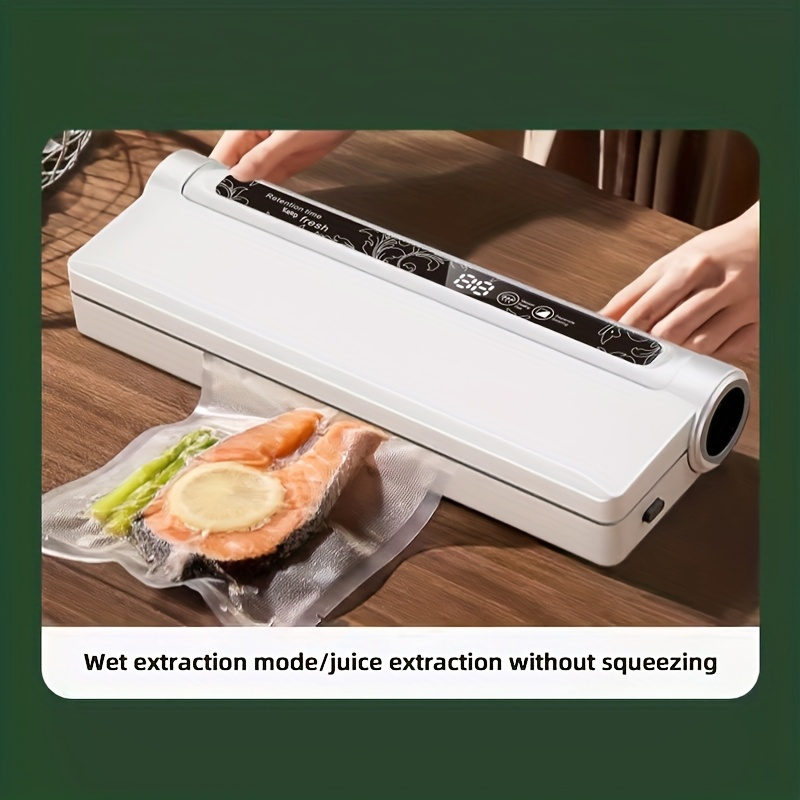 Food vacuum sealing equipment, multi-functional sealing machine, portable small kitchen snack bag sealing machine, food storage air-filling electric vacuum pump with air pump.