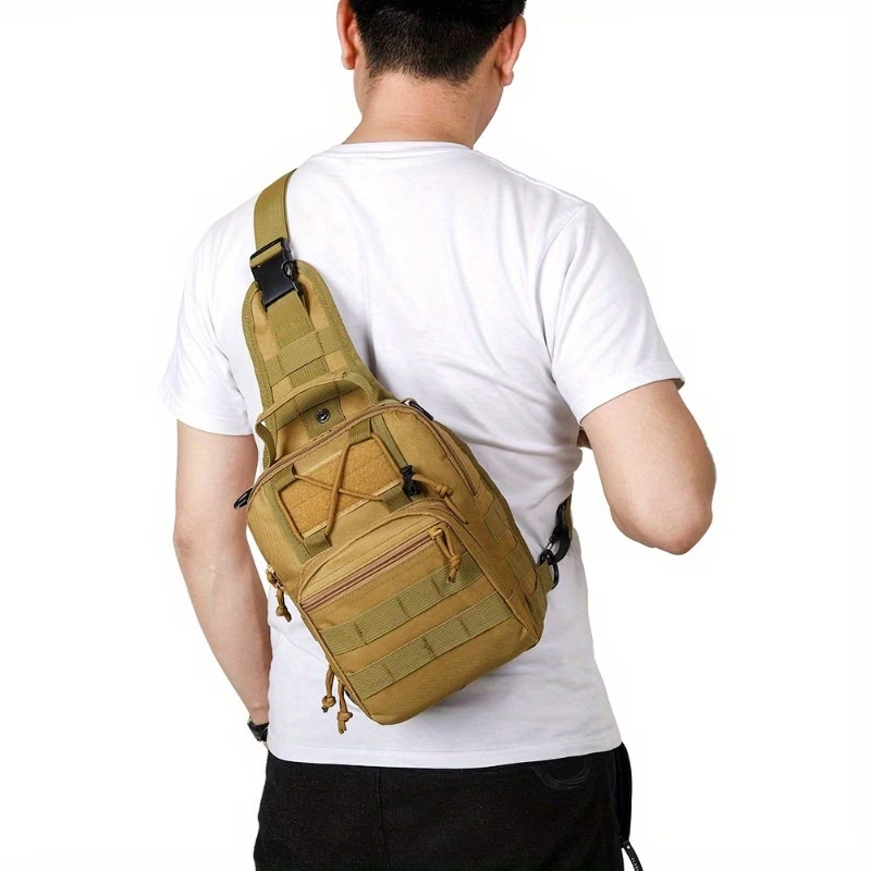 Outdoor Sports Men's Chest Bag, Crossbody/Handheld Multi-functional Tactical Small Chest Bag, Unisex