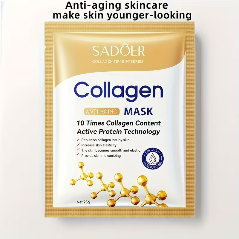 Collagen Facial Mask Moisturizing, Skincare, Make Skin Younger-looking, Firming, Brightening, Hydrating, Four Seasons Hydrating Mask, Skin Care, Cosmetics