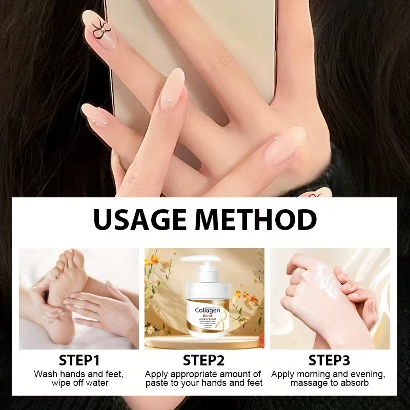 100g Collagen Hand Cream and Urea Cream. Rich in Natural Collagen.hand Lotion for Dry Light Beige. Lotion for Extremely Dry Light Beige. Deeply Moisturize and Nourish the Light Beige.hand Lotion Travel Size. Hand Cream for Women.Replenish Moisture