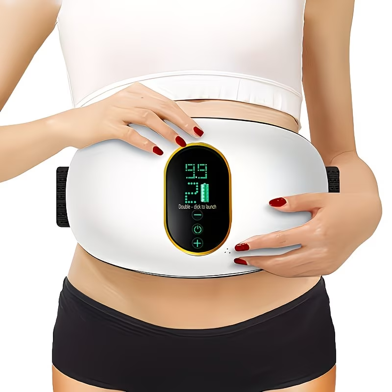 Abdominal Massager, Massage Belt, Multifunctional Home Fitness Equipment, Waist Massager, Uses High-frequency Vibration to Burn Calories, Accelerate Loss, Home Workout Equipment, Tool, Wearable Fitness Device, Ergonomic Design, Sweat-proof Fabric