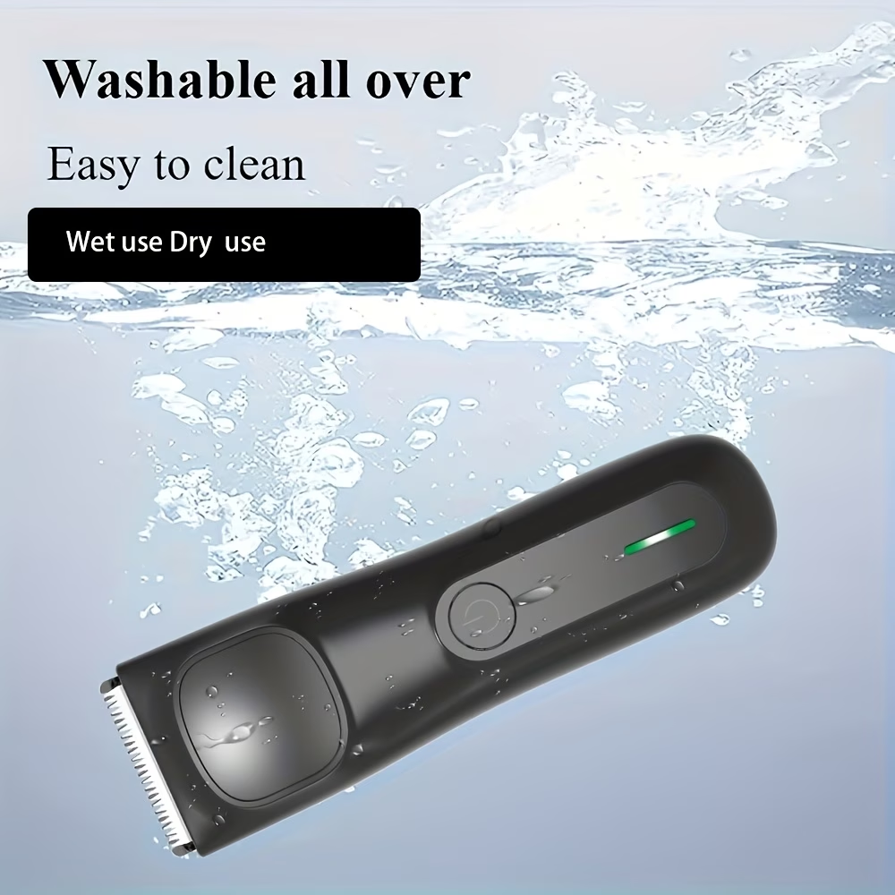 Men'S And Women'S Groin And Body Hair Trimmer, Electric Ball Trimmer, Public Grooming Tool, Comes with 2 Guard Attachments, Ceramic Blade Head, Wet And Dry Shaver, - USB Rechargeable Electric Razor, Hair Clipper, Hair Scissors, Shaver