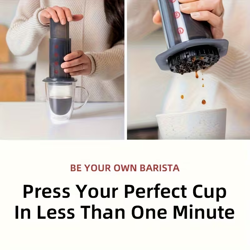 A set of portable hand brewing coffee machine，Includes filter paper and stirring rod