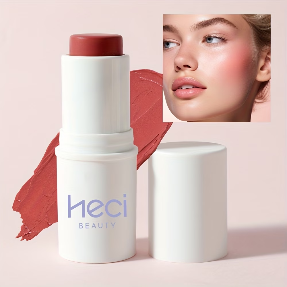 3-In-1 Cream Blush Stick, Long-Lasting Waterproof, Moisturizing, High Color Rendering, Easy to Carry, Spread/Smudge, Beginner-Friendly, Gentle/ Non-Irritating, Blush, Eyeshadow, Lipstick Multifunctional Facial Makeup, Christmas Valentine's Day Gift