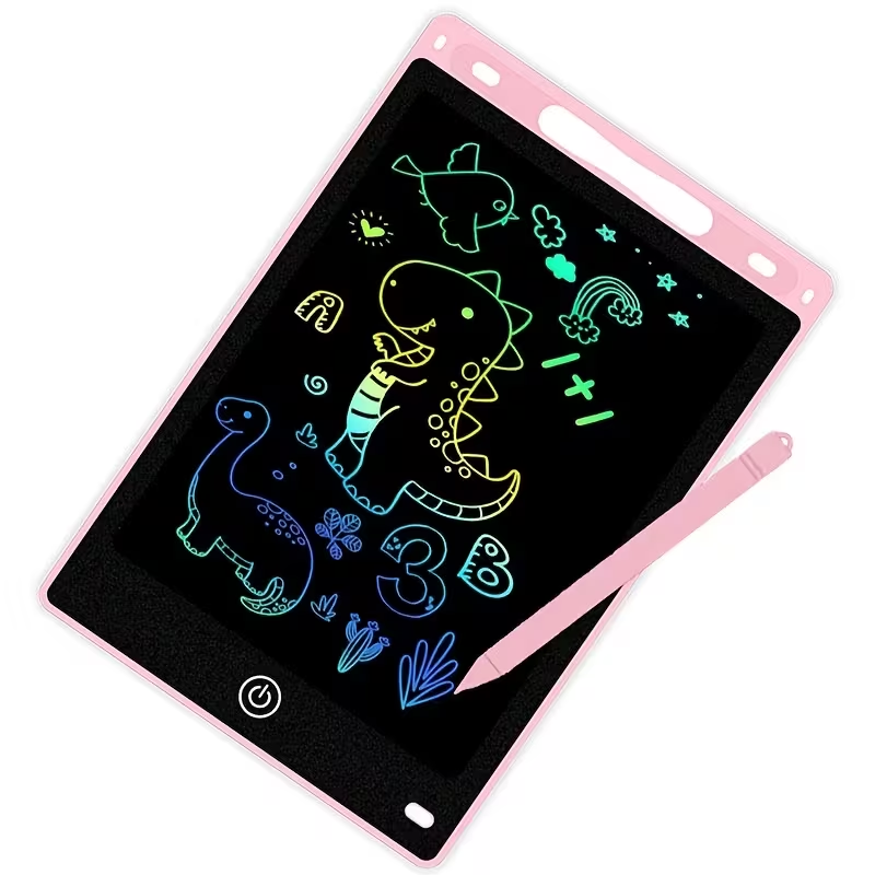Four Colors Available 8.5inch LCD Writing Board - Erasable Writing and Drawing Board for Kids Ages 3-8 - Electronic Sketch and Doodle Board with Colorful Frame, Educational Birthday Gift for Boys and Girls, PVC Material