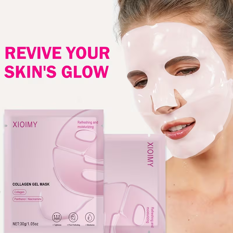 15pcs Set of Bio-Collagen Strong Moisturizing Masks, Deeply Hydrates The Skin, Making The Face More Hydrated, Delicate, And Bright. Rich in Bio-Collagen, It Helps to Say Goodbye to Dry, Dull, And Sagging Skin