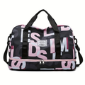 Duffel Bag with Independent Shoe Compartment - Lightweight, Large Capacity, Nylon, Machine Washable - Ideal for Swimming, Vacation, Short Business Trips, Maternity, Student Housing, Boarding, Yoga & Fitness Sessions - Fits Over Suitcase Handle