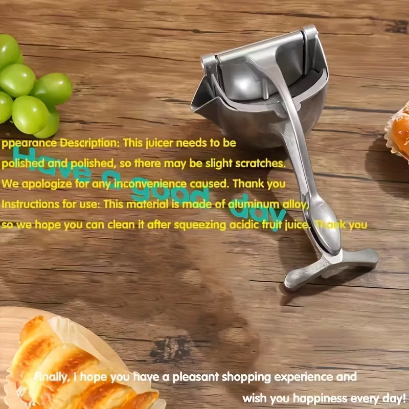 Manual Juicer with a Non-Slip Base, Lemon Juicer, Versatile Manual Juicer, Aluminum Alloy Fruit Juicer, Juicing Clamp