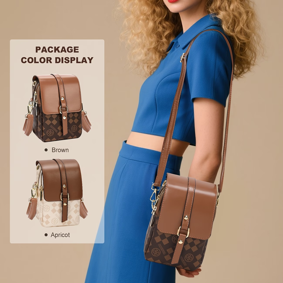 Women'S Mini Crossbody Bag - Fits Phone & Wallet, Adjustable Strap, Everyday Casual Shoulder Purse