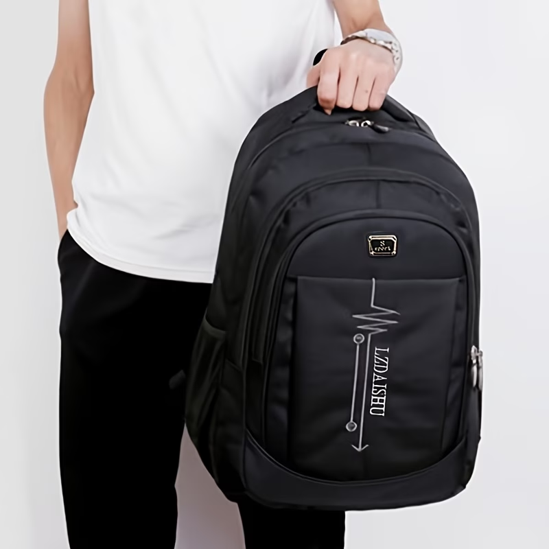Spring New Style Men'S Casual Business Travel Backpack, Large Capacity School Bag for Women, Laptop Bag for Men [Zipper Pull Direction