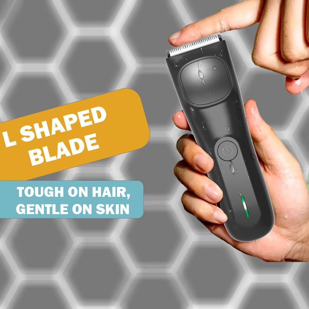 Men'S And Women'S Groin And Body Hair Trimmer, Electric Ball Trimmer, Public Grooming Tool, Comes with 2 Guard Attachments, Ceramic Blade Head, Wet And Dry Shaver, - USB Rechargeable Electric Razor, Hair Clipper, Hair Scissors, Shaver