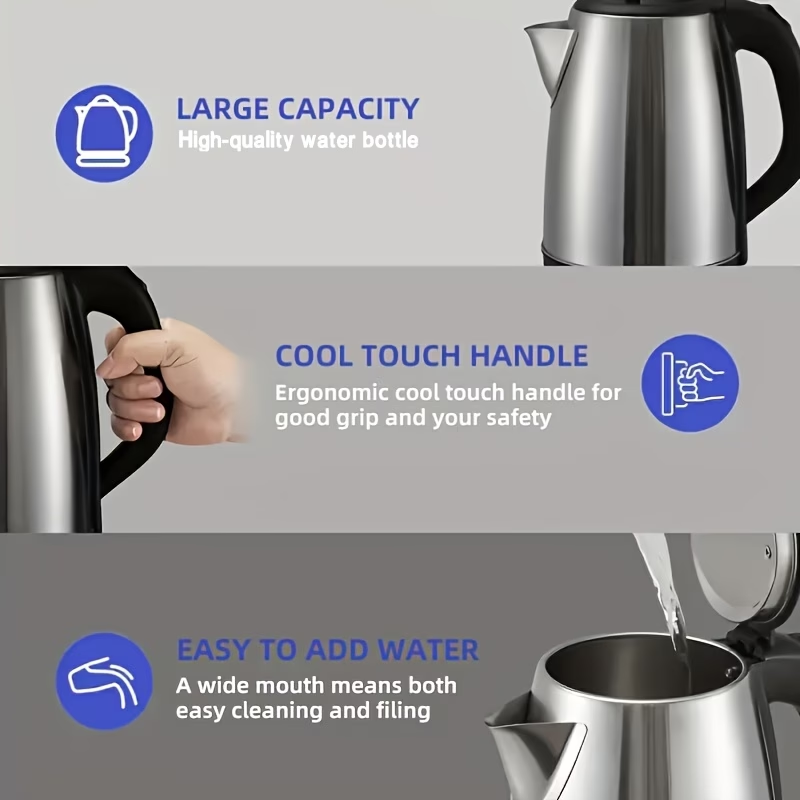 Halloween, Christmas Explosive Food Grade Electric Kettle Stainless Steel, Large Capacity Fast Kettle Automatic Power Off Household Hot Kettle