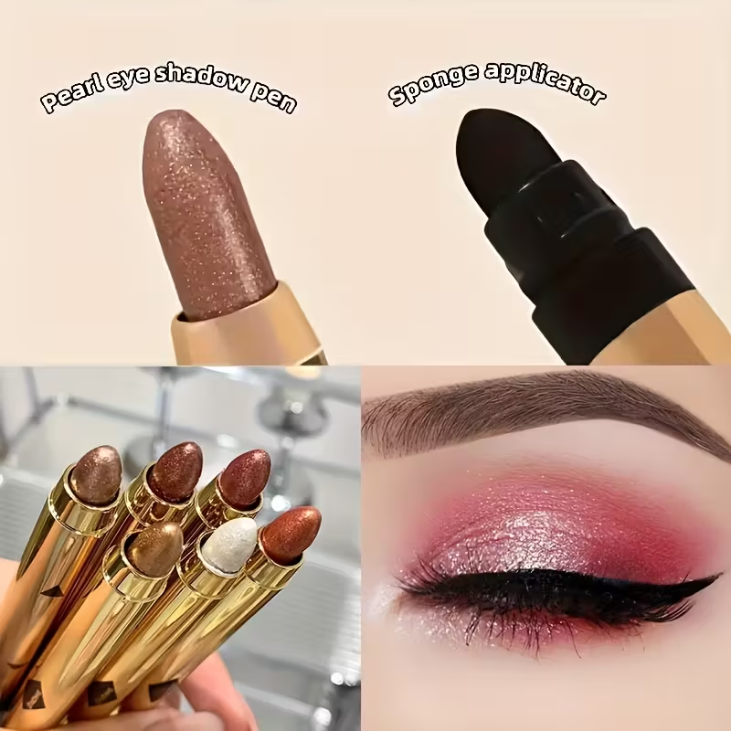 6pcs Set of Shimmering Eyeshadow Sticks with Dual-Ended Design, Shimmery & Glitter Finish for Effortless Eye Makeup – Perfect for a Sophisticated Look, Makeup Eyeshadow Palette, Makeup Stick, Eyeshadows for Women, Glamorous Look, Party Makeup