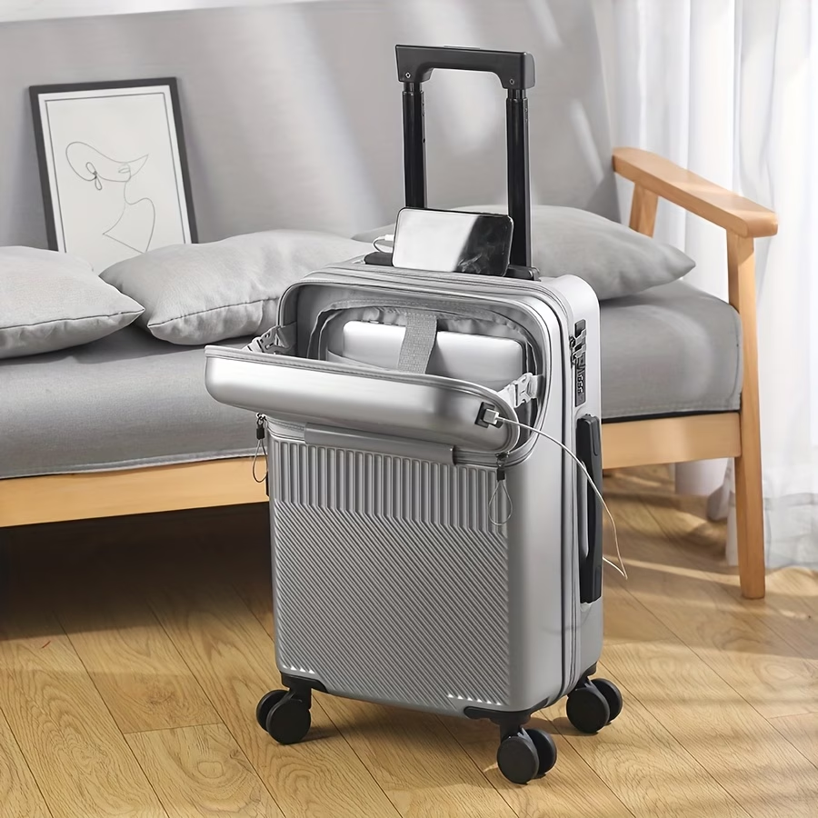 1pc 20 Inch Luggage, Travel Function Boarding Case, Luggage with Password Lock And Wheels, Suitable for Daily Use As A Neutral Bag Big Capacity Suitcase