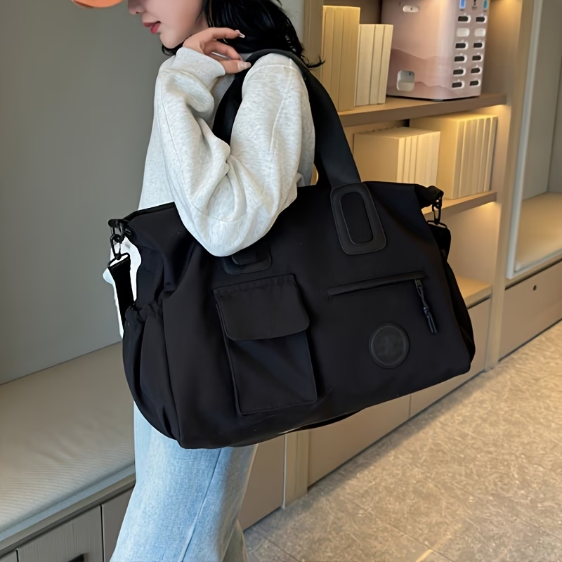 Chic Large Capacity Travel Duffle Bag - Lightweight, Portable Luggage with Shoe Compartment & Wet Pocket for Gym, Fitness, and Overnight Trips - Available in Coffee, Cream, Black - For Men & Women - Perfect for Travel & Fitness Enthusiasts - Ideal