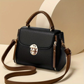 New Stylish Handbag for Women, Perfect for Autumn, Featuring a Chic Lock Closure, Small Square Design, And Versatile Shoulder Or Crossbody Options