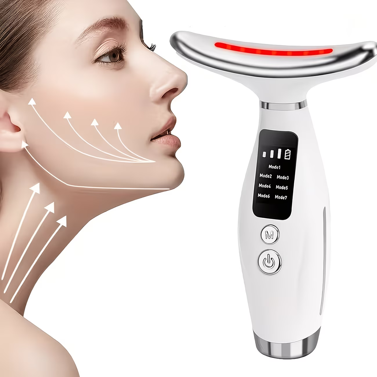 New Face And Neck Massager, 7-color LED Face, USB Rechargeable, Women's Beauty And Skincare Tool, Thanksgiving Gift, Christmas Gift.