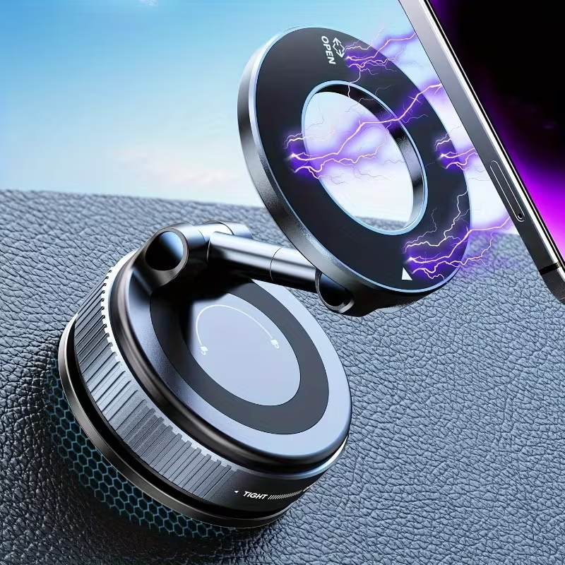 A 360° Adjustable Magnetic Phone Holder, Suitable for Use on Car Dashboards, Compatible with Iphone 16/15/14/12 Series, Portable Foldable Car Phone Stand