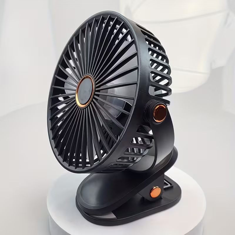 Summer USB Charging Portable Fan, Can Be Clipped, Stood, Or Hung, 4 Colors Optional, 5 Wind Speed Levels Adjustable, Multi-Angle Adjustable, Comfortable Cooling, Detachable And Washable, Suitable for Home, Office, Outdoor, Dormitory, Gift Giving
