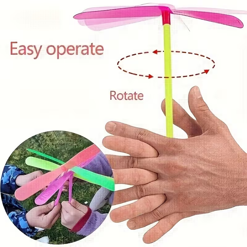 50pcs Plastic Dragonfly Flying Toys, Easy To Assemble, Bright Colors, Perfect For Parties, Portable, And Educational Game Toys - For Gatherings And Outdoor Play, As Halloween, Chrismas Gift