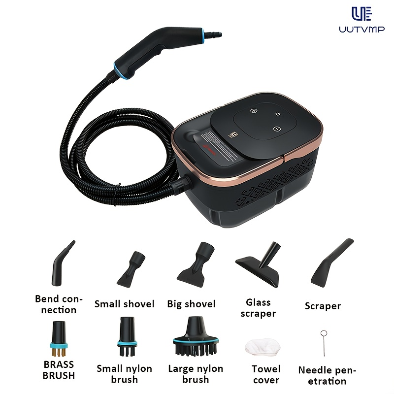 Goodslinesshop 1500W Portable Handheld Steam Cleaner with 6-Level Adjustable Settings, 15s Fast Heat-Up, Instant Steam Suitable for Home Floors, Tile, Car Detailing, Grease Removal, Multi- Floor Care for Floors, Grout, Car Accessories