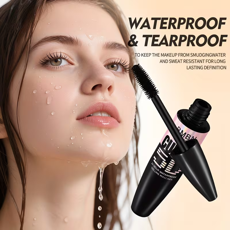 5D Waterproof Mascara • Volumizing & Lengthening Version - Black Lash Enhancer • Suitable for Every Lash • Clear, Long, Curled, Clump-Free • Waterproof and Sweatproof • Easy to Use • Perfect for Parties, Music Festivals, Weddings