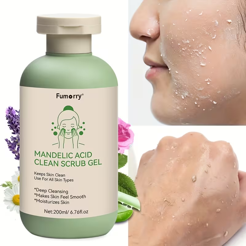 1 Piece Salicylic Acid Cleansing Scrub Gel • With Aloe, Rose, and Chamomile • Deep Skin Cleansing and Hydration • Suitable for All Skin Types • For Both Men and Women