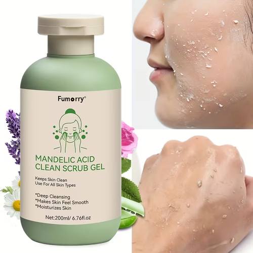 1 Piece Salicylic Acid Cleansing Scrub Gel • With Aloe, Rose, and Chamomile • Deep Skin Cleansing and Hydration • Suitable for All Skin Types • For Both Men and Women