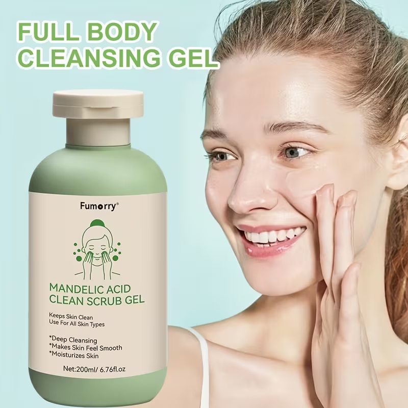 1 Piece Salicylic Acid Cleansing Scrub Gel • With Aloe, Rose, and Chamomile • Deep Skin Cleansing and Hydration • Suitable for All Skin Types • For Both Men and Women