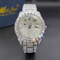 Luxury Men's and Women's Watches, Night Light Hands, Ice Cold Flashing Synthetic Rhinestone Watches, Men's Hip-hop Rock Fashion Calendar, Quartz Watches, Drowshipping