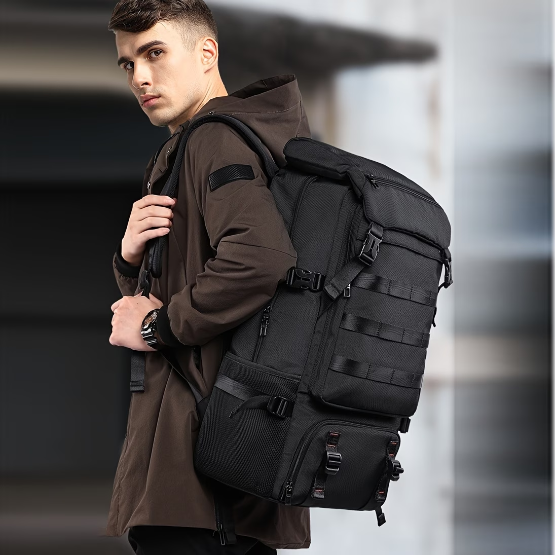 New 70-Liter Large Capacity Vacation Travel Backpack for Men'S Leisure Outdoor Hiking And Mountaineering, Sports Camping Backpack for Business Travel, Lightweight And Multi Functional Backpack for Women'S 15.3-Inch Laptop Backpack
