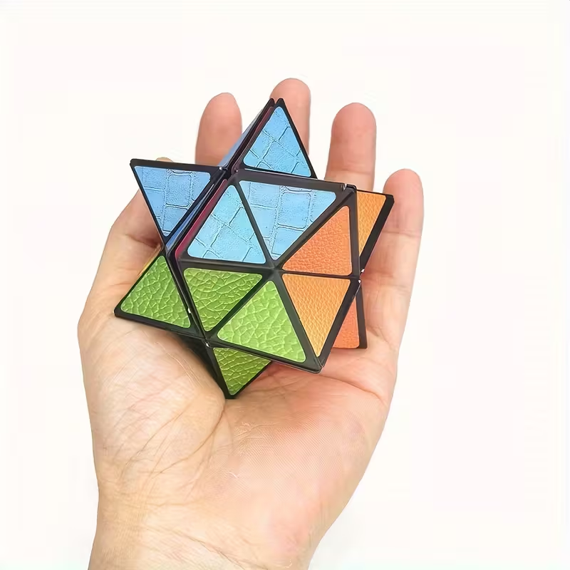 2pcs Infinity Magic Cube - 3D Hexagon Puzzle for Youngsters, Space Geometry Flip Toy, Brain Boost & Relax, Mixed Colors, ABS Material