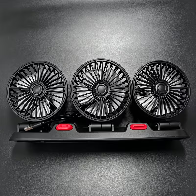Portable Car Air Conditioning Fan, USB Powered, Desktop Fan, Exhaust Fan, Powerful Airflow, Quiet Mode, Suitable for Home, Outdoor, School, And Office Use. Batteries Not Included.