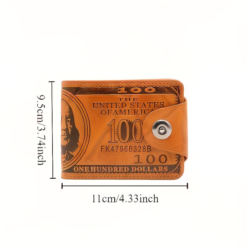 Men'S USD Bill Cash Box, 8.66inch When Unfolded, Credit Card Photo Album, Transparent ID Window, Ultra-Thin Card Holder Design, Lightweight And Portable Storage, Business Travel Essential, Applicable to 99 Regions